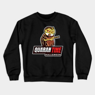 Quarantine Halloween (Pumpkin gun & mask) Crewneck Sweatshirt